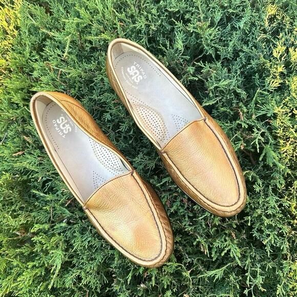 SAS Simplify Tripad Comfort Everyday Loafers Women’s Size 11‎ Metallic Gold - Picture 1 of 16